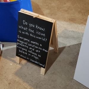 Mini sandwhich board chalk/whiteboard